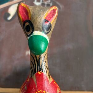 Tonala Mexico Vintage Folk Art Horse Hand Made Painted Coin Piggy Bank